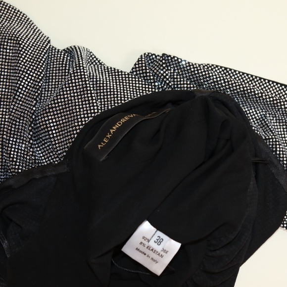 ❌SOLD❌ Alexandre Vauthier Embellished Crystal Silver Halter Skirt Mini Dress - Picture 14 of 14